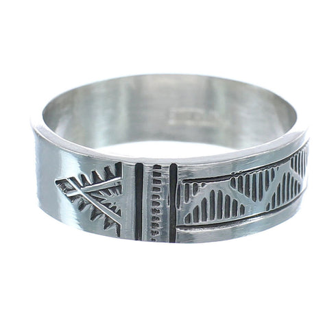 Navajo Authentic Sterling Silver Band Ring Size 11-3/4 AX121991